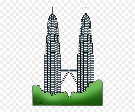 Easy Petronas Twin Towers Drawing - Goimages Cove