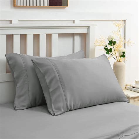 100 Bamboo Sheet Set 400tc Silver Queen My Linen