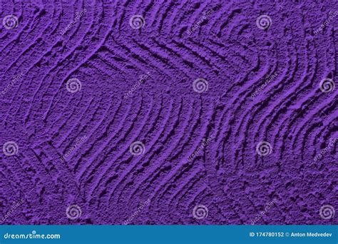 Purple Aged Curvy Plaster On Wall Texture Nice Abstract Photo