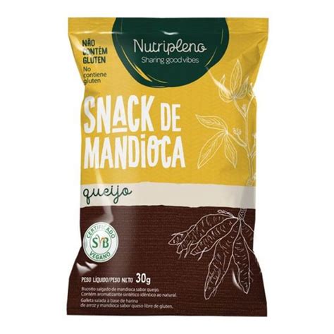 Snack De Mandioca Sabor Queijo Vegano Selo Vegano