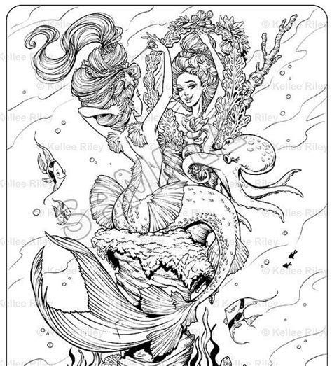 Mermaid Coloring Pages Hard Jambestlune