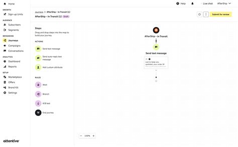 Attentive integration with AfterShip Tracking