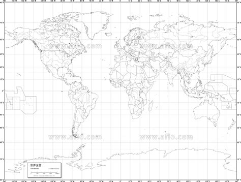 世界全図 白地図 ベクター地図素材のダウンロード販売 アフロモール