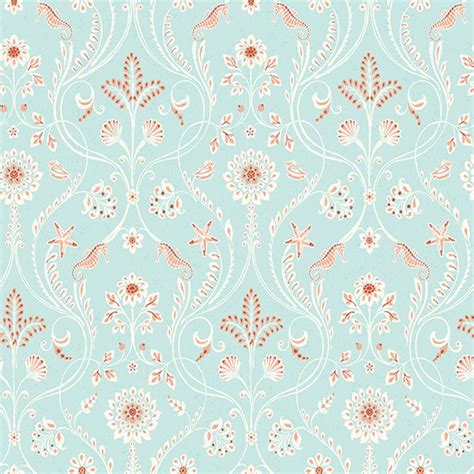 3113-12001 | Island Turquoise Damask | Wallpaper Boulevard