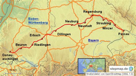 Stepmap Donauradweg Landkarte F R Deutschland