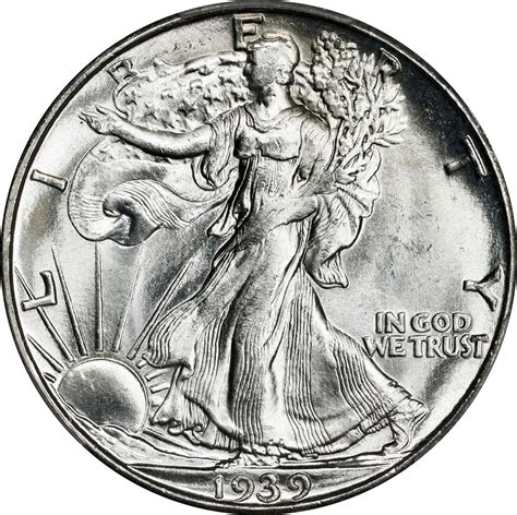 1939 D Walking Liberty Half Dollar MS 66 PCGS SBP2024年6月加州 6 7 8 美国