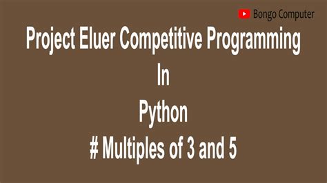 How To Solve Project Euler Problem 1 Multiples Of 3 And 5 YouTube