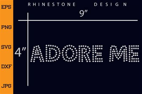 Adore Me Rhinestone Graphic By Creative Rhinestone Creative Fabrica