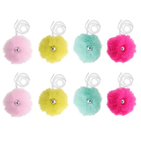 4 Pairs Roller Skates Fluffy Balls Roller Accessories With Jingle Bell