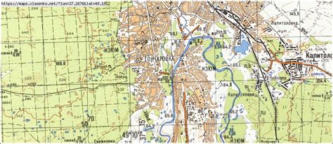 Карта ІЗЮМ, Харківська область, м Ізюм район
