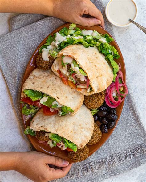Falafel Pita Sandwich - Six Hungry Feet