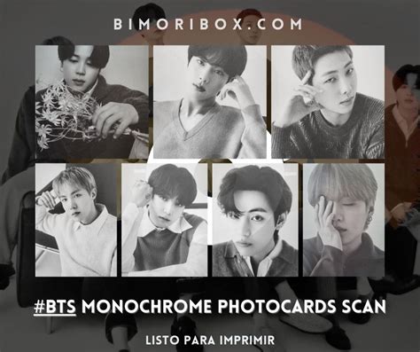 Bts Monochrome Photocards Fanmade Scan