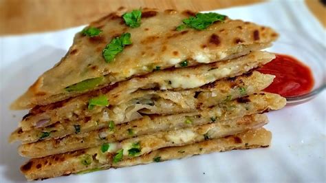 Cheddar Aloo Paratha Recipe