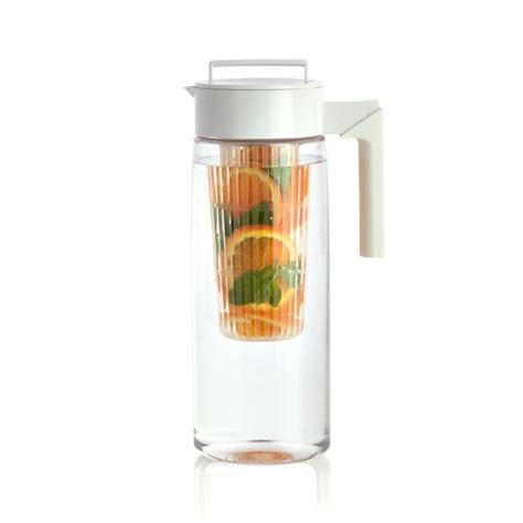 Airtight White 66oz Pitcher With Infuser Crate And Barrel