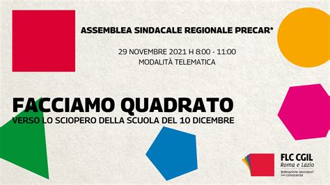 Assemblea Sindacale Regionale Precar Scuola Novembre Flc