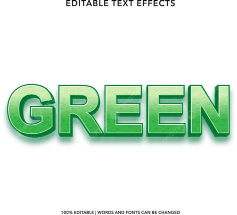 Efeito De Texto Editável Verde Png Editável Texto Estilo Imagem Png