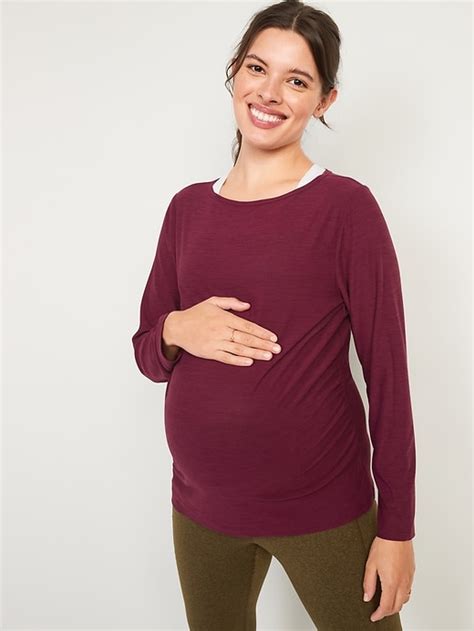 Maternity Breathe On Mesh Back Long Sleeve T Shirt Old Navy