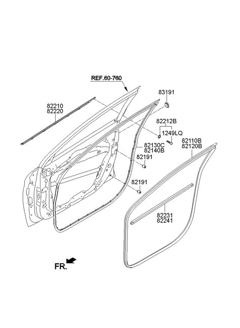 F W Strip Assy Fr Dr Side Rh Hyundai Yoshiparts