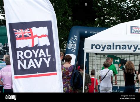 A Royal Navy Recruitment Tent At An Armed Forces Day Stock Photo Alamy