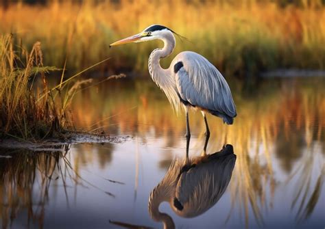 Una fotografía inspirada en el naturalismo de una garza que vadea con