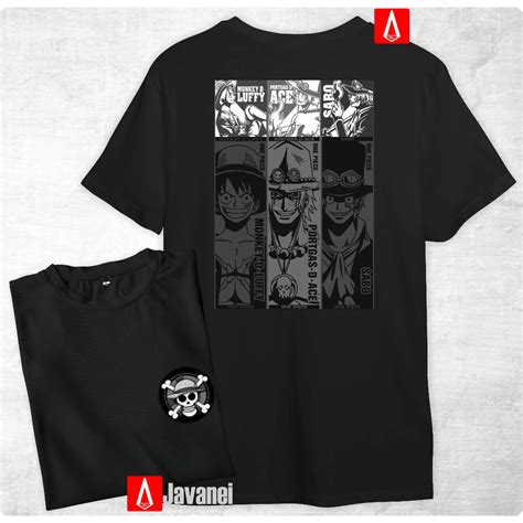 Jual Kaos Ace Sabo Luffy One Piece Kaos Anime Japan Kaos Manga Otaku