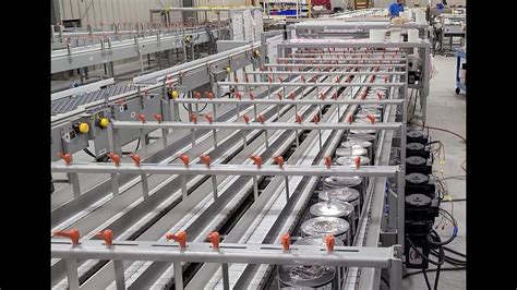 5 Lane Accumulation With Enclosed Divert Combiner Dual Belt Merge And