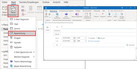 Terminvorschläge in Outlook Schritt für Schritt Anleitung