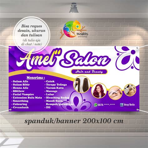 Jual Spanduk Banner Salon Cantik Shopee Indonesia