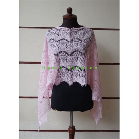 Jual CAPE BRUKAT RENDA BROKAT KEBAYA MODERN OUTER BATWING LACE CORD