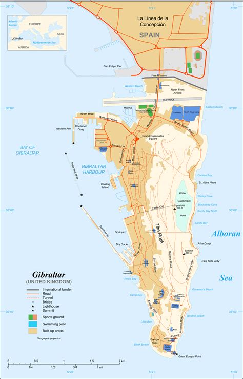 Gibraltar Map, Map of Gibraltar,Gibraltar Map in English