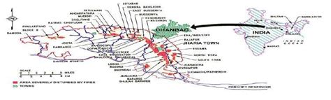 Map of Jharia Coal Fields The two study areas are selected in Jharia... | Download Scientific ...