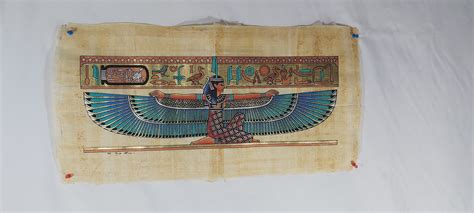 Egyptian Papyrus Painting Maat Papyrus Painting Egyptian Etsy