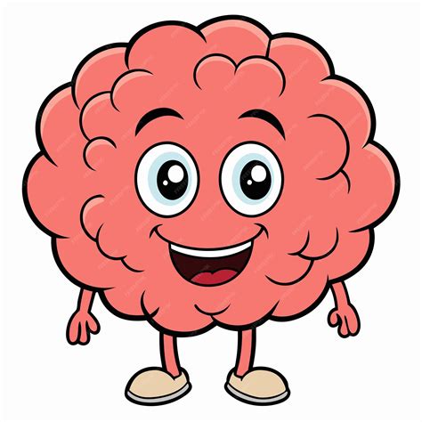 Cartoon Brain Clip Art Vector Illustration Design | Premium AI ...