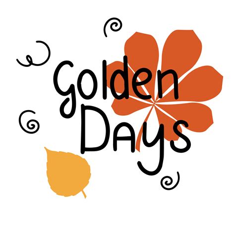 Golden Days Handwriting Autumn Short Phrase Calligraphy Fall Quotes