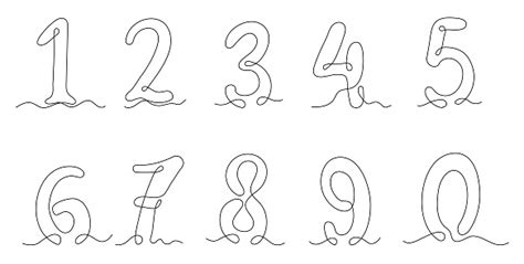Desenho Com Números De 0 A 9 - Vetores de Desenho Contínuo De Uma Linha De Números De 0 A 9 Ilustração ...