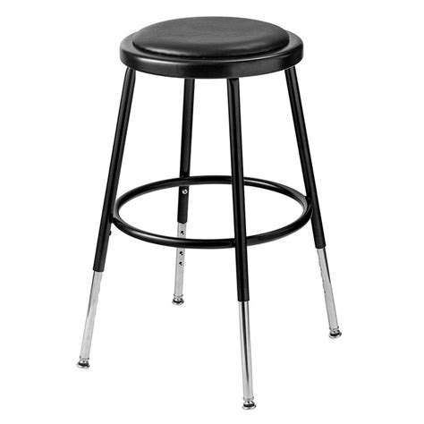 Nps Height Adjustable Heavy Duty Vinyl Padded Steel Stool