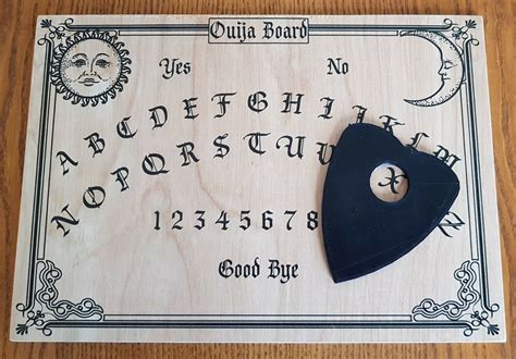 Wooden Ouija Board With Planchette Instructions Spirit Talking Etsy