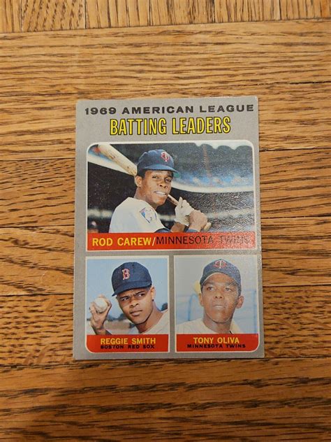 Topps Al Batting Leaders Rod Carew Reggie Smith Ebay