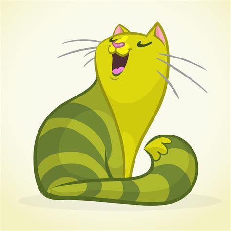 Premium Vector Cute Cartoon Cat Vector Illustration