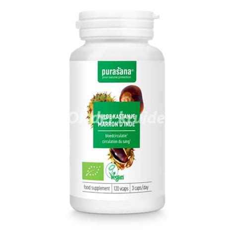 Wilde Kastanje Bio 120 Capsules Purasana LOF Der Kruiden