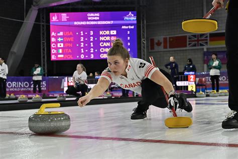 Curling Canada Canadians Playoff Bound At Fisu Games