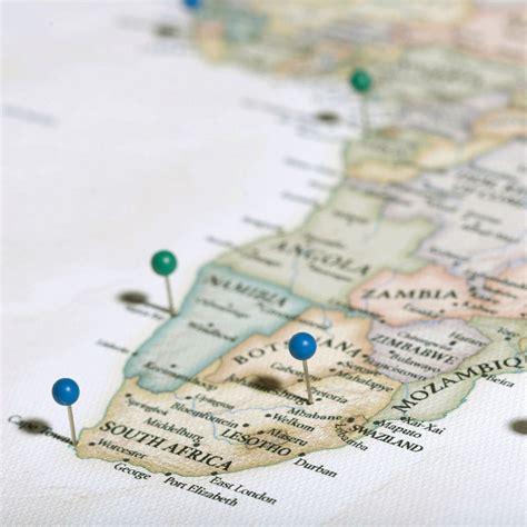 The Trailblazer World Push Pin Travel Map