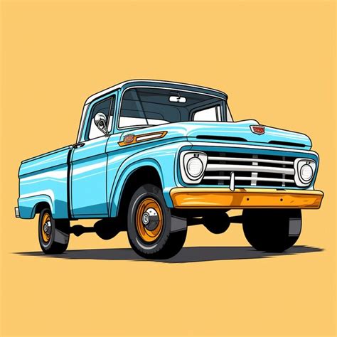 Premium Ai Image Classic Pickup Illustration Timeless Elegance