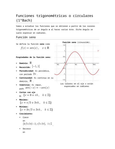 Docx Funciones Trigonométricas O Circulares Dokumen Tips