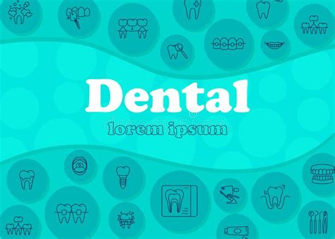 Dental Banner with Flat Icons Stock Vector - Illustration of design ...