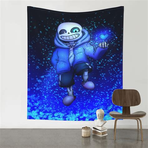 Undertale Sans Wall Tapestry Anime Poster For Bedroom Aesthetics Funny