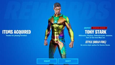 Rainbow Iron Man Unlocked In Fortnite Fortnite Chapter 2 Season 4