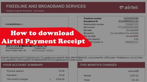 How To Download Airtel Payment Receipt Airtel Bill Payment 2