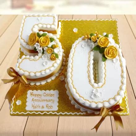 Th Golden Jubilee Anniversary Cake Buy Digit Cake For Anniversary