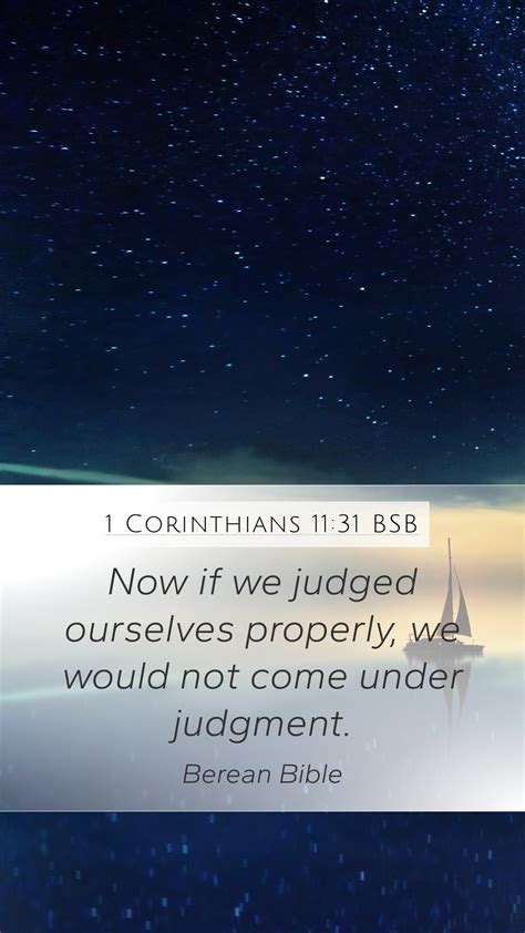 1 Corinthians 1131 Bsb Mobile Phone Wallpaper Now If We Judged